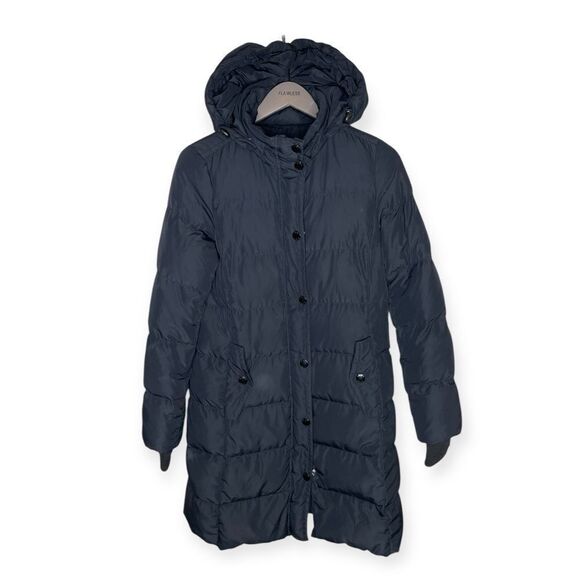 J. Crew Factory Black Long Puffy Jacket XS - Picture 1 of 9